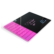 Viztex Glacier Magnetic Glass Dry Erase Board Soft Violet Jet Black 17x23 inch