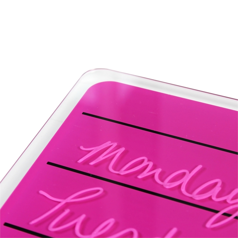 Viztex Glacier Magnetic Glass Dry Erase Board Soft Violet Jet Black 17x23 inch