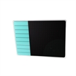 Viztex Glacier Magnetic Glass Dry Erase Board Light Teal Jet Black 17x23 inch