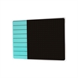 Viztex Glacier Magnetic Glass Dry Erase Board Light Teal Jet Black 17x23 inch