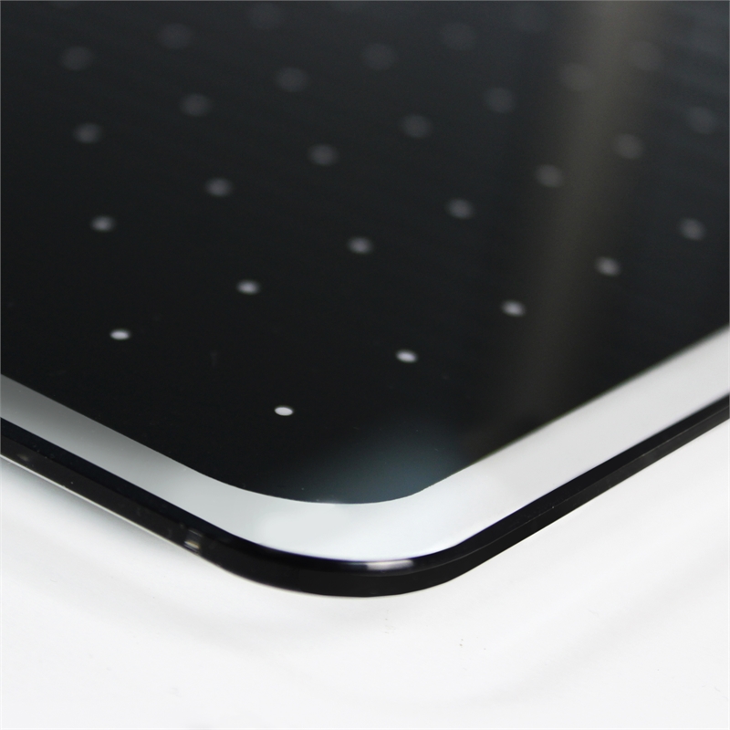Viztex Glacier Magnetic Glass Dry Erase Board Polar White Jet Black 17x23 inch