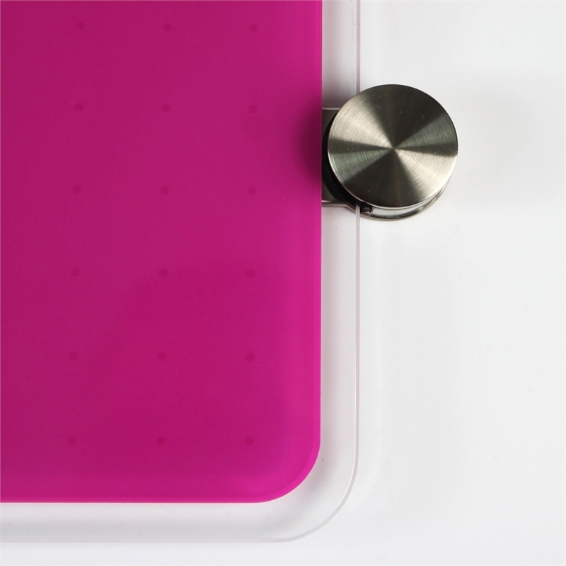 Viztex Glacier Magnetic Glass Dry Erase Board Soft Violet 24x36 inch