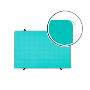 Viztex Glacier Magnetic Glass Dry Erase Board Light Teal 24x 36 inch