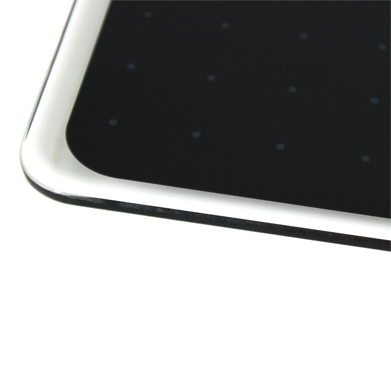 Viztex Glacier Magnetic Glass Dry Erase Board Jet Black 24x36 inch