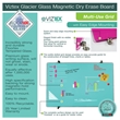 Viztex Glacier Magnetic Glass Dry Erase Board Polar White 24x36 inch