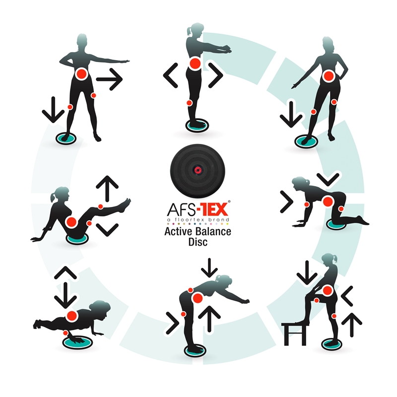 AFS-TEX Active Exercise Wobble Cushion Balance Disc & Pump