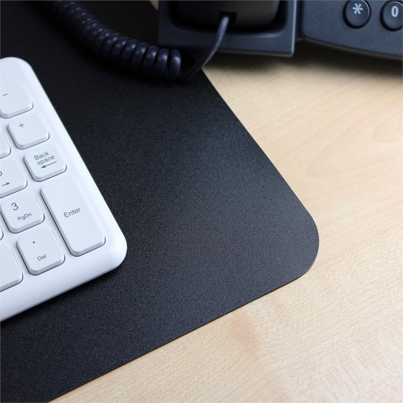 Desktex Black Vinyl Rectangular Desk Pad - 20