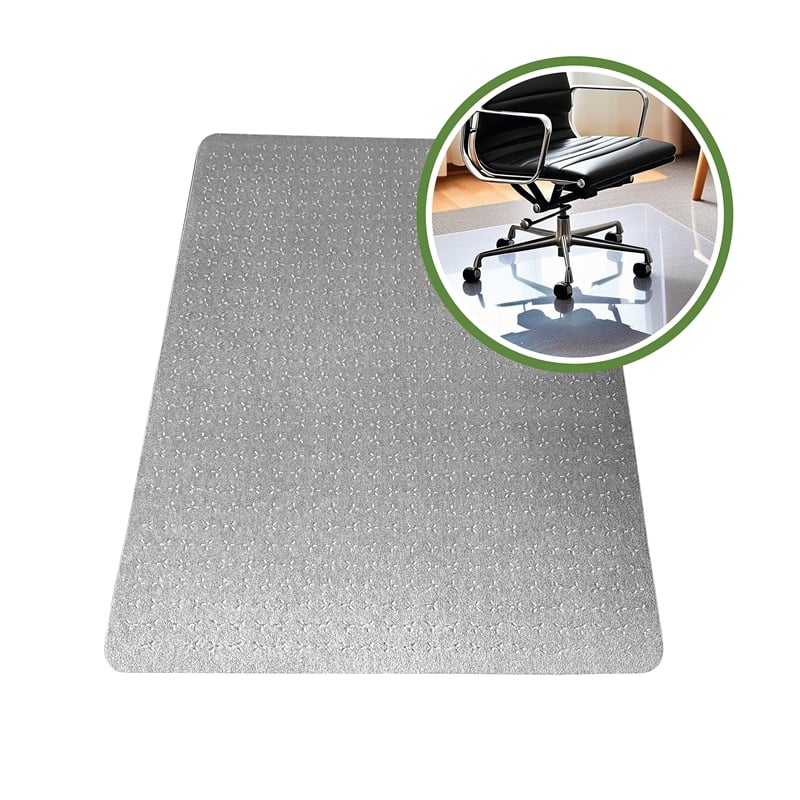 TrYlok Vinyl Rectangular Chair Mat for Low Pile Carpets up to 1/4