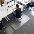 TrYlok Vinyl Rectangular Chair Mat for Low Pile Carpets up to 1/4