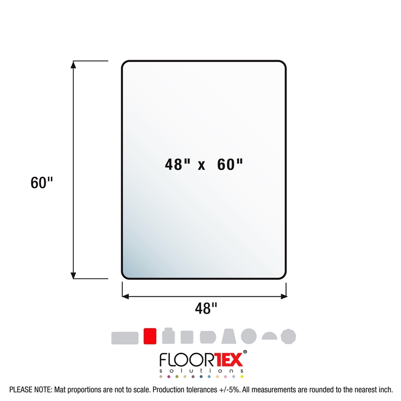 Advantagemat Vinly Rectangular Chair Mat for Carpets up to 3/8