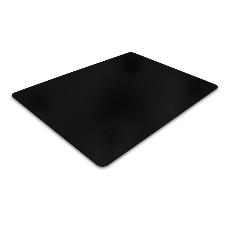 Advantagemat Black Vinly Rectangular Chair Mat for Hard Floor - 29.5