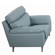 American Eagle Furniture Leather Accent Chair in Light Blue