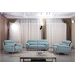 American Eagle Furniture Leather Accent Chair in Light Blue