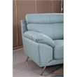 American Eagle Furniture Leather Accent Chair in Light Blue