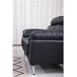 American Eagle Furniture Leather Accent Chair in Black