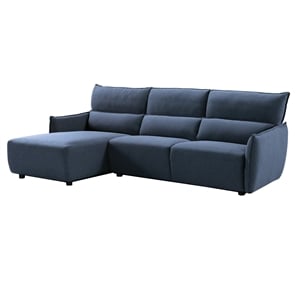 American Eagle Furniture Fabric Right Hand Sitting Sectional in Blue