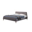 American Eagle Furniture Fabric King Platform Bed in Light Gray