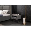American Eagle Furniture 1 Drawer Wood Nightstand in Gray
