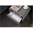 American Eagle Furniture 1 Drawer Wood Nightstand in Gray
