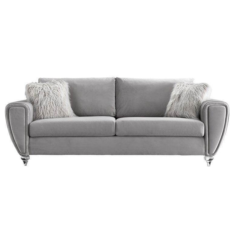 American Eagle Furniture Fabric Sofa in Light Gray