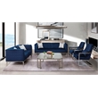 American Eagle Furniture AE3802 Fabric Velvet Sofa in Dark Blue Color