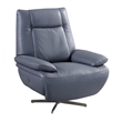 American Eagle Furniture Top Grain Leather Accent Chair in Blue Gray