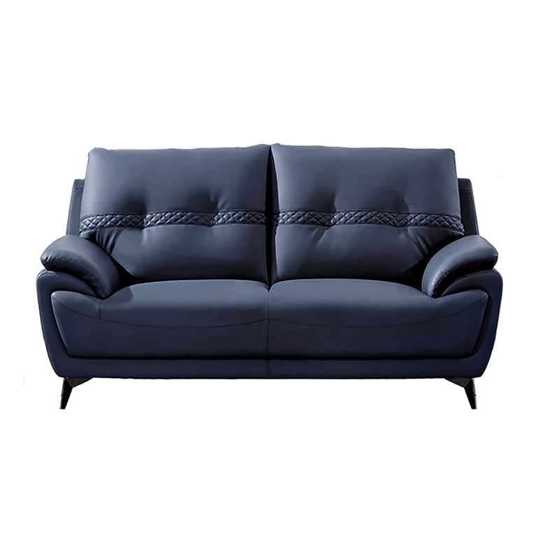 American Eagle Furniture Microfiber Leather Loveseat in Blue