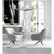 American Eagle Furniture Velvet Accent Chair in Gray