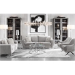 American Eagle Furniture Velvet Accent Chair in Gray