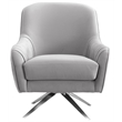 American Eagle Furniture Velvet Accent Chair in Gray