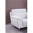 American Eagle Furniture Modern Leather Sofa in White