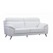 American Eagle Furniture Modern Leather Sofa in White