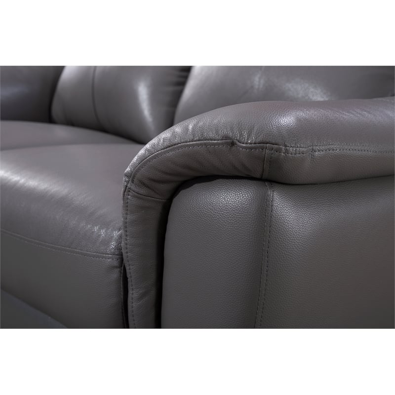 American Eagle Furniture Top Grain Genuine Leather Sofa in Dark Tan Brown