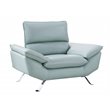 American Eagle Furniture Leather Accent Chair in Light Teal (Turquoise) Color