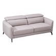 American Eagle Furniture Genuine Leather Loveseat in Light Gray