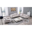 American Eagle Furniture Genuine Leather Loveseat in Light Gray