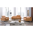 American Eagle Furniture Genuine Leather Loveseat in Yellow
