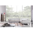 American Eagle Furniture Italian Leather Sectional in Light Gray