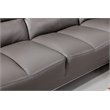 American Eagle Furniture Italian Leather Sectional in Dark Gray