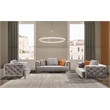 AE-D832 Gray Color with Soft Velvet Fabric Loveseat