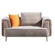 AE-D832 Gray Color with Soft Velvet Fabric Loveseat