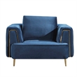 AE-D832 Royal Blue Color with Soft Velvet Fabric Chair