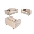 AE-D832 Cream Color with Soft Velvet Fabric Chair