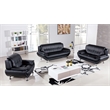 AE208 Black Color Chair With Faux and Boned Leather