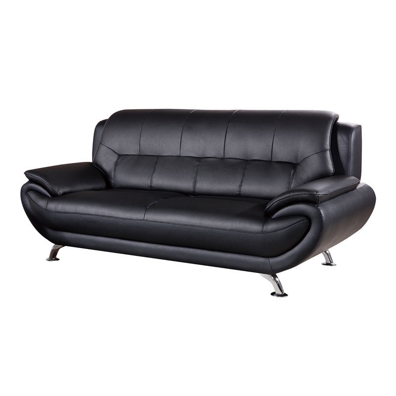 AE208 Black Color With Sofa Faux and Bonded Leather