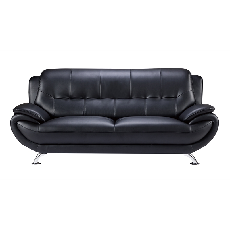 AE208 Black Color With Sofa Faux and Bonded Leather