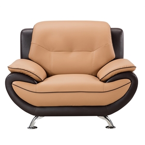 AE208 Yellow Brown Color With Chair Faux and Bonded Leather