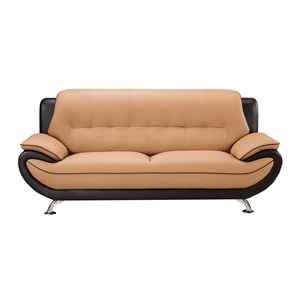 AE208 Yellow Brown Color With Sofa Faux and Bonded Leather