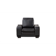 AE210 Black Color and Faux Leather Chair With 1 Ottoman