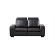 AE210 Black Color With Faux Leather Loveseat